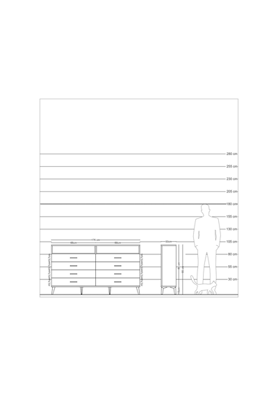 Arges Konsol 2 Raflı 8 Çekmeceli 176x30x99 Aytaşı-aytaşı Aytaşı-aytaşı