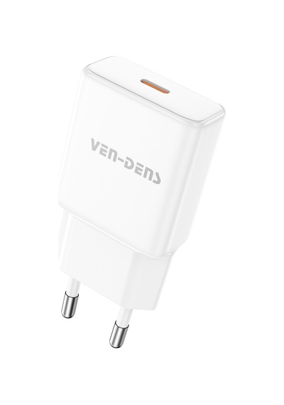 Ven-dens Vd-tc017bc 20 W Pd Type-c Hızlı Şarj Adaptörü, Kompakt Tasarım, Telefon Ve Tablet, Beyaz