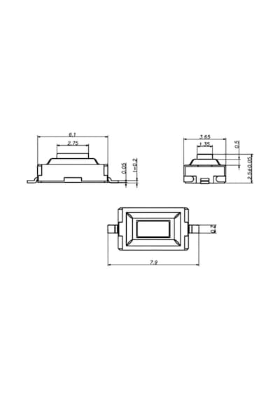 Ic-201 Tact Switch Pioneer Buton 3x6x2.5mm Smd
