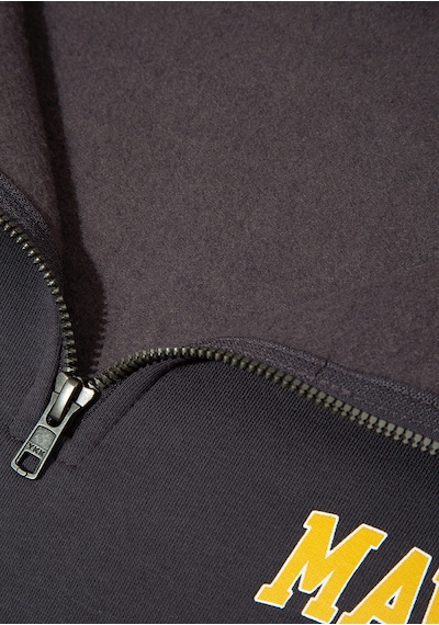 Mavi - Mavi Logo Baskılı Yarı Fermuarlı Antrasit Sweatshirt 0s10208-70101 Antrasit