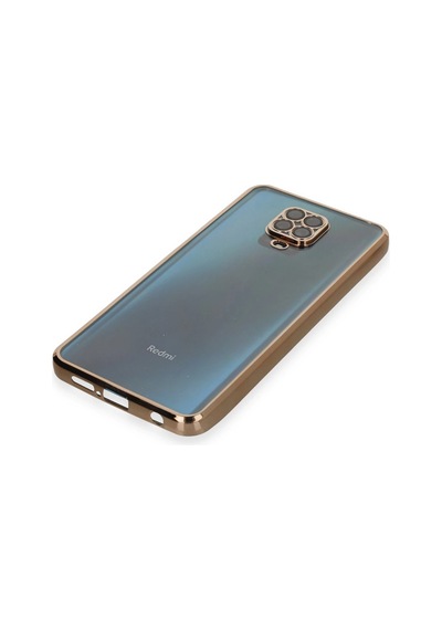 Newface - 520 - Xiaomi Redmi Note 9 Pro Kılıf Razer Lensli Silikon - Matxzngz - - Gold