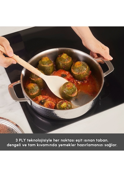 Karaca Power Steel 316+ 3ply Voyager İndüksiyon Tabanlı 8 Parça Çelik Tencere Seti Gümüş