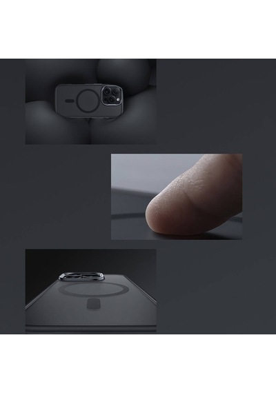 Apple iPhone 16 Plus Uyumlu Kılıf Magsafe Şarj Özellikli Benks Mist Protective Kapak Gri