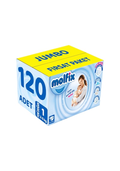 Molfix Bebek Bezi1 Numara 2-5kg Yeni Doğan 120 Adet 3'lü