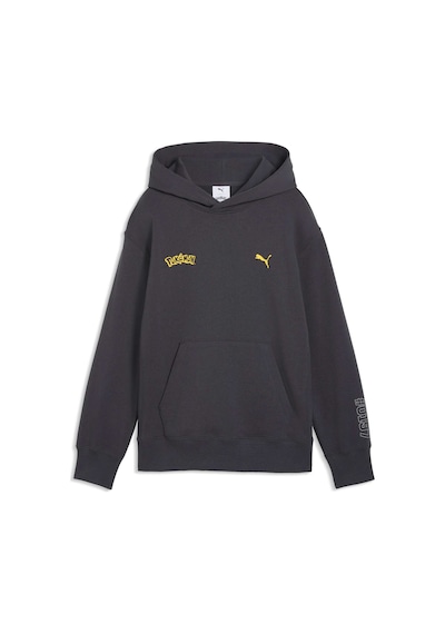 Puma X Pokemon Genç Geniş Kesim Kapüşonlu Sweatshırt 634945 76 Gri