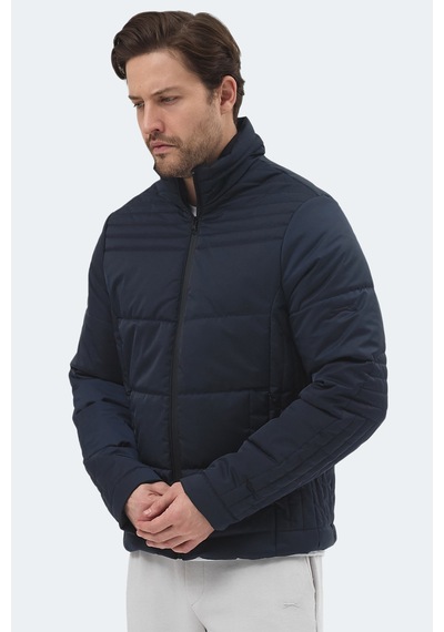 Slazenger Blanco Erkek Dik Yaka Slim Fit Lacivert Mont & Kaban Lacivert