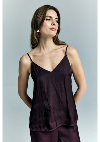Tosca Askılı Bluz - Bordo-137216 Bordo