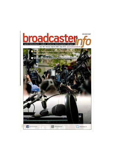 Broadcasterinfo:aylık Televizyon,radyo,sinema Teknolojileri Dergisi-video Prodüksiyonu Ve Seslendirme Sayı:186-temmuz / Ağustos 2020 Retro Koleksiyon Eski Baskı