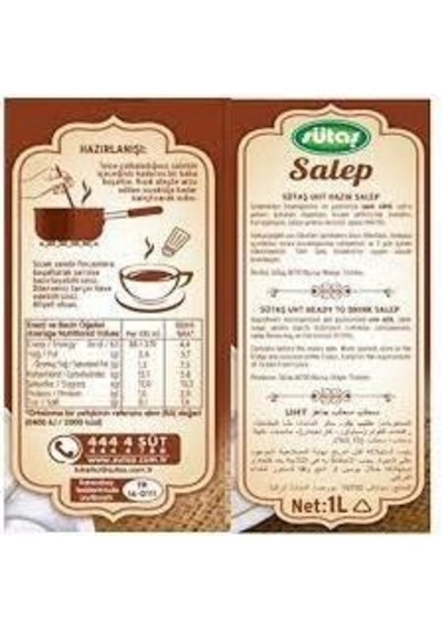 Sütaş Salep 1 Lt X 6 Adet