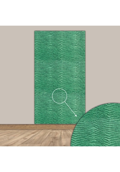 Tink 3d Kendinden Yapışkanlı Akustik Keçe Panel Duvar Kağıdı Desenli 52x98 Cm 10 Adet 5 M² Yeşil