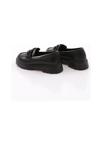 Dgn 2621153 Kadın Tokalı Loafer Ayakkabı Siyah Yankı
