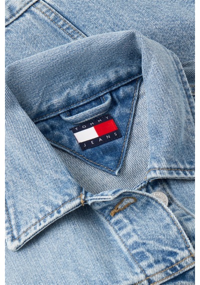 Tommy Hilfiger Kadın Klasik Trucker Denim Light Ceket Ext Cj8019-16390 Mavi