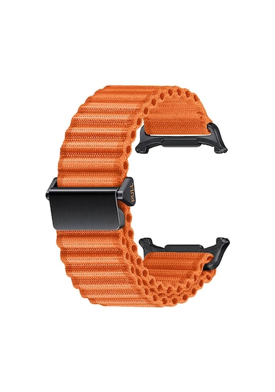 Galaxy Uyumlu Watch Ultra 47mm Mkst Krd-120 Naylon Kumaş Hasır Örgülü Kordon-turuncu