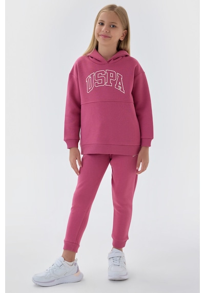 U.S. Polo Assn. Kız Çocuk Bordo Eşofman Takımı Bordo