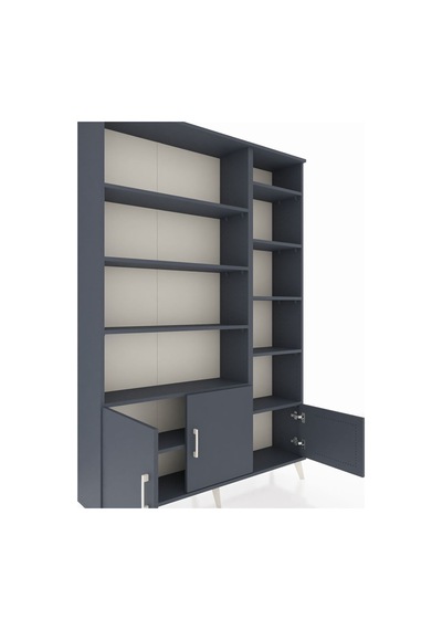 Arges Dolap 10 Raflı 3 Kapaklı 132x30x195 Antrasit-antrasit/antrasit Antrasıt/antrasıt Arges Dolap 10 Raflı 3 Kapaklı 132x30x195 Antrasit-antrasit/antrasit Antrasıt/antrasıt