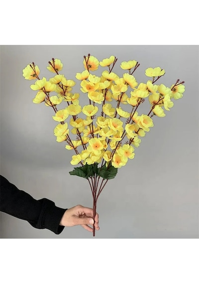 Rüzgar Yapay Çiçekçilik 40 Cm Bahar Dalı Sarı