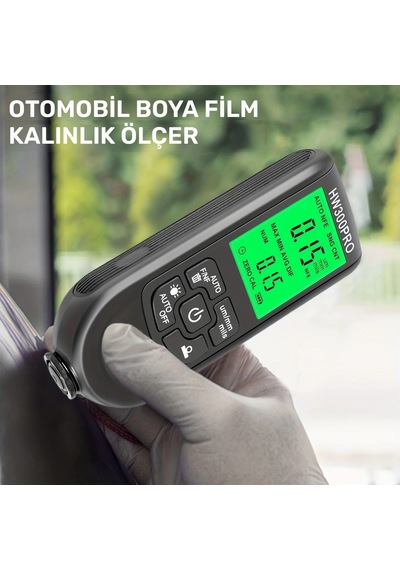 Hw-300pro Oto Boya Kalınlık Ölçer Fe Nfe 2000µm + 2 Fonksiyonlu Bardak Tutucu Hediyeli