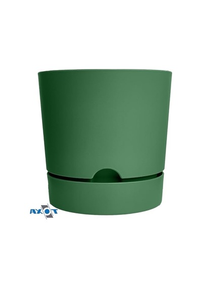 Drenajlı Plastik Çiçek Saksısı, 1 Adet, 3,3 Litre Kapasite, Yeşil Renk