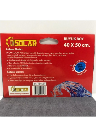 Cmsolar Antibakteriyel Mikrofiber Temizlik Bezi 40 50 Fibram