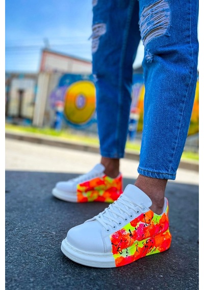 Ch254 Cbt Pittura Erkek Ayakkabı 535 Neon Turuncu / Sıyah Yağmur Çok Renkli