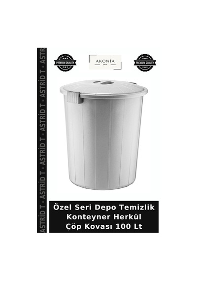 Özel Seri Depo Temizlik Konteyner Herkül Çöp Kovası 100 Lt Çok Renkli