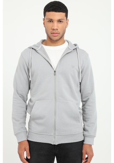Dufy Erkek Regular Fit Kapüşonlu Gri Sweatshirt-19455