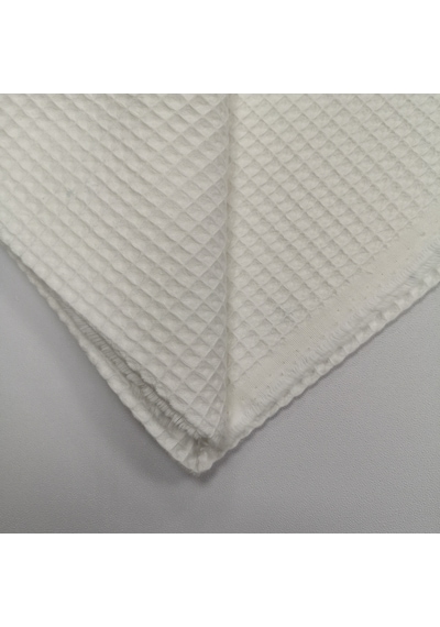 Waffle Pike Bornozluk Kumaş 100% Pamuk W-01 Beyaz