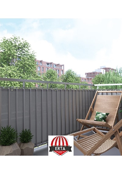 8 Metre X 75 Cm Gri Renk Polyester Balkon Demiri Brandası Su Geçirmez 1.sınıf 650g Çok Renkli