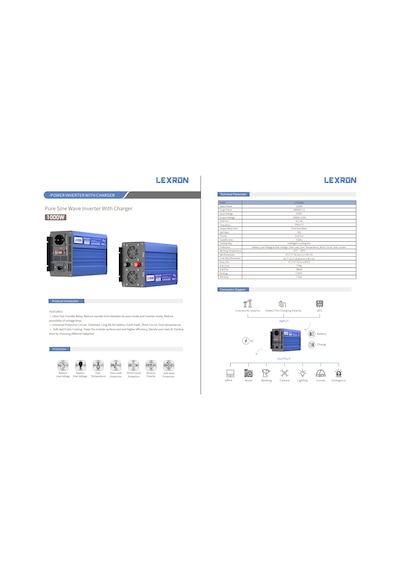 Lexron 12v 1000w Tam Sinüs Ups İnverter