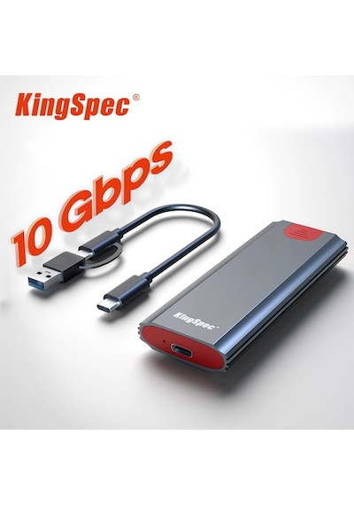 Kingspecnvme-kutu-gri-max:2tb-10gbps