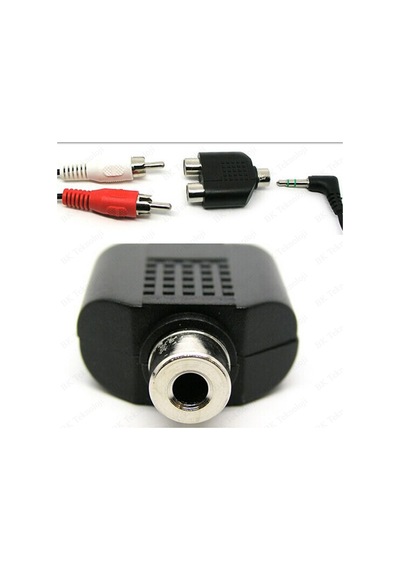 3.5mm (1/8 inç) TRS Dişi - 2 RCA Dişi Adaptör