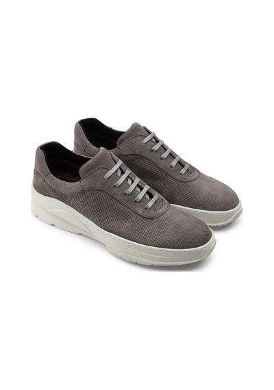 Deery Hakiki Süet Gri Sneaker Erkek Ayakkabı - 01879Mgrıc01 Gri
