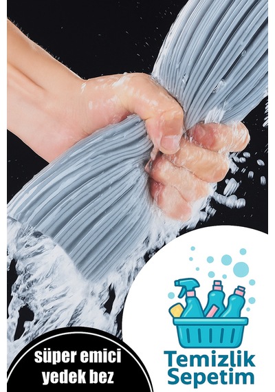 Kelebek Mop - Pratik Temizlik Için Akıllı Çözüm 3 Adet Mop Yedekli
