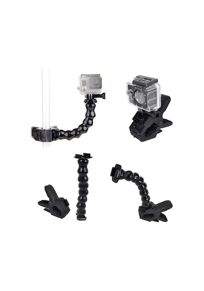 Gopro Aksiyon Kamera Flex Yılan Kelepçe Evrensel Kol 8 Bölümlü
