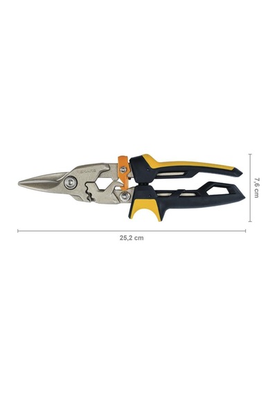 Fiskars Powergear Metal Levha Düz Kesim Makas