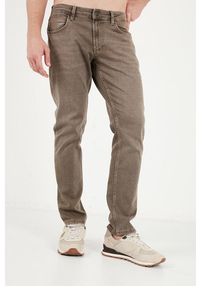 Buratti Pamuklu Normal Kalıp Normal Bel Jeans Erkek Kot Pantolon 2213f24parma Latte