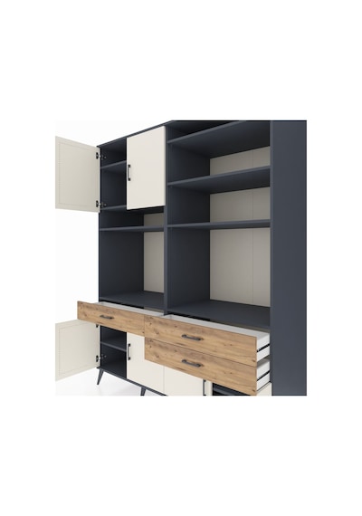 Kronos Gardrop 10 Raflı 3 Çekmeceli 8 Kapaklı 176x59x221 Antrasit-aytaşı/çam Aytaşı/çam Kronos Gardrop 10 Raflı 3 Çekmeceli 8 Kapaklı 176x59x221 Antrasit-aytaşı/çam Aytaşı/çam