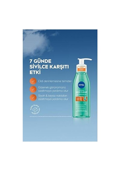 Nıvea Derma Skin Clear Karşıtı Yüz Temizleme Jeli 150ml Ve Nemlendirici Tonik 200ml