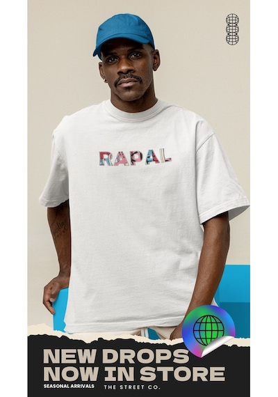 Noıssey Rapal Wear Unisex Oversize Colouring More Wall Baskılı T-shirt Beyaz