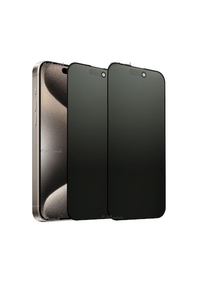İphone 15 Plus Uyumlu Mat Hayalet Ekran Koruyucu Cam Tam Kaplar Seramik Esnek Ekran Camı Privacy