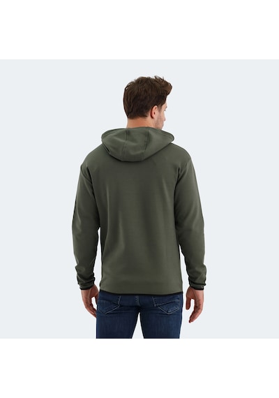 Slazenger VADIMIR Erkek Kapüşonlu Cepli Haki Sweatshirt
