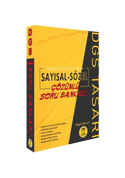 Tasarı Dgs Sayısal Sözel Yetenek Soru Bankası Çözümlü