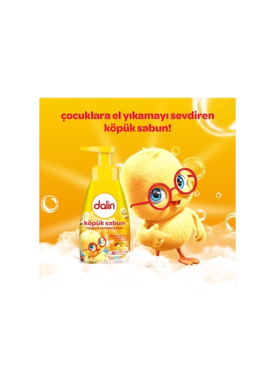 Dalin Köpük Sabun 200 Ml Mango ve Portakal Kokulu Çoçuklar İçin 6'lı