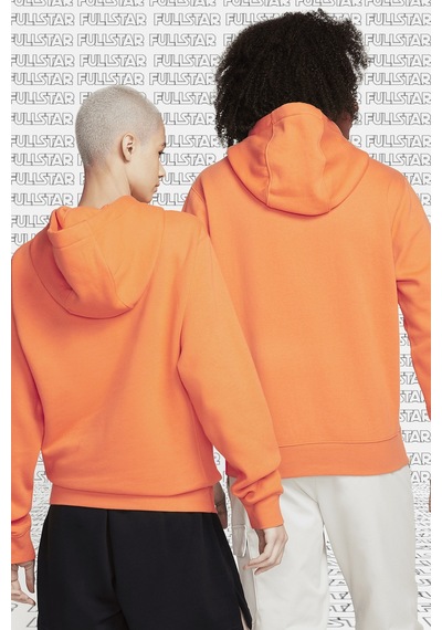 Nike Sportswear Hoodie Fleece Unisex Orange Şardonlu Kapüşonlu Sweatshirt Orange Orange
