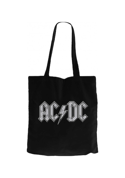 Ac Dc Logo Classic Siyah Kanvas Bez Çanta Siyah