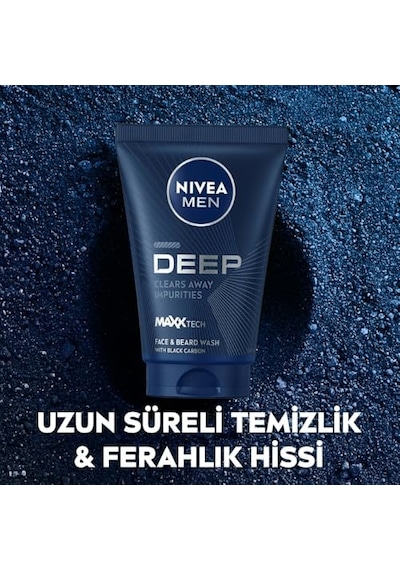 Men Erkek Yüz Ve Sakal Temizleme Jeli Deep Dimension 100 Ml,nemlendirici,yağ Arındırıcı,aktif Karbon,gün Boyu Ferahlık