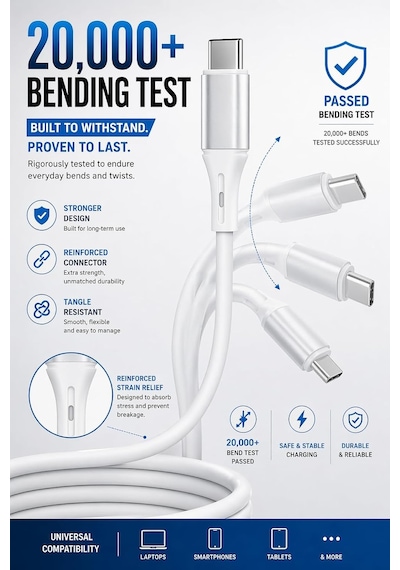 2 Adet X 2 Metre Kablo Seti, Type C-lightning 27watt Pd Hızlı Şarj, Wahoo, Beyaz/gümüş Metal Standart