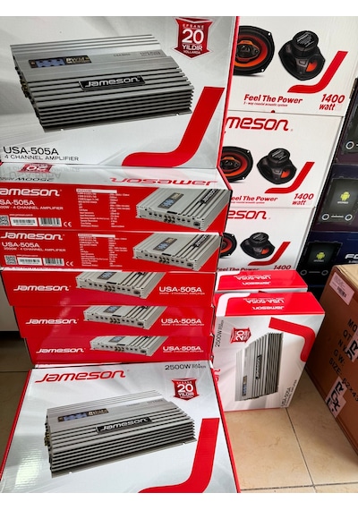 Jameson Usa 2500 Watt 4 Kanal Oto Amfi Si Yeni Serisi Stero
