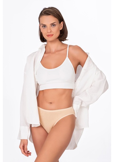 Kadın Viskon Slip Ten Kompedan K23926 Ten