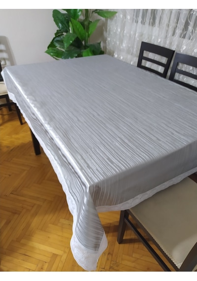 Pvc Dantel Kenar Muşamba Masa Örtüsü 140X180Cm